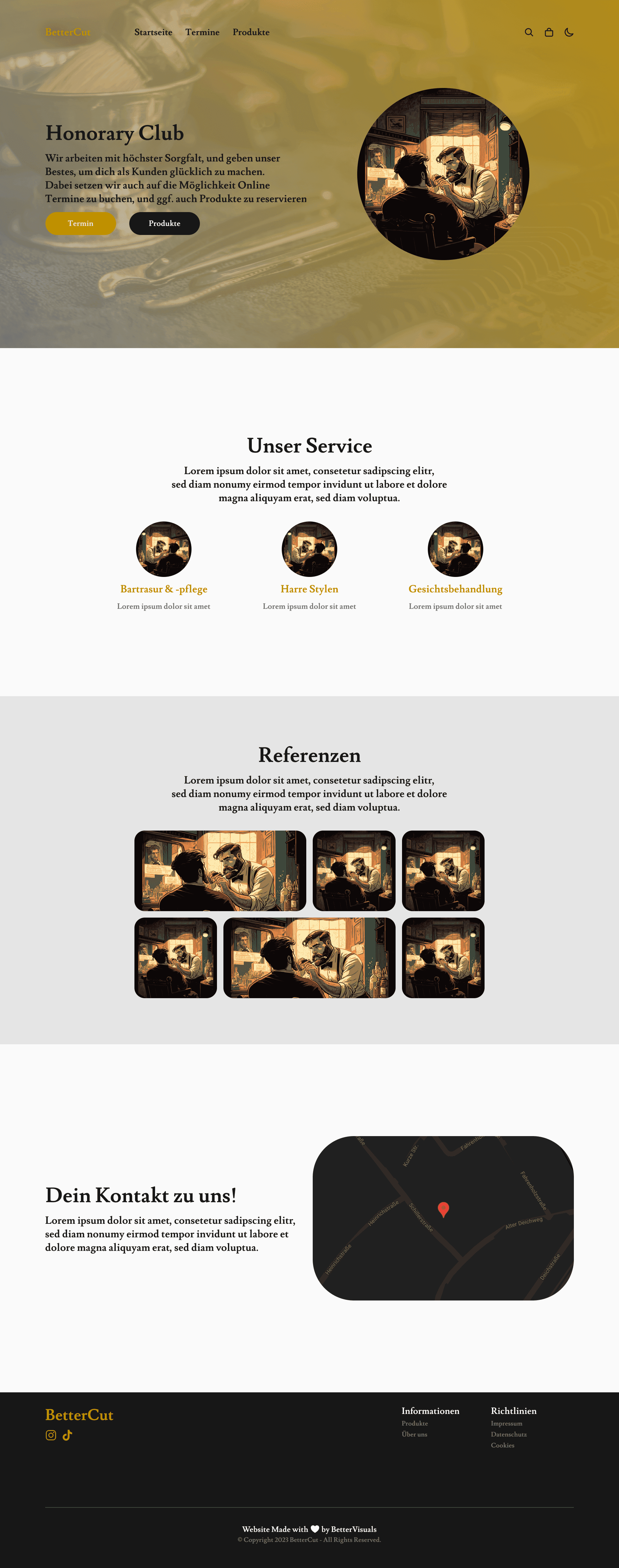 Modernes Webdesign für einen Barbershop media 1