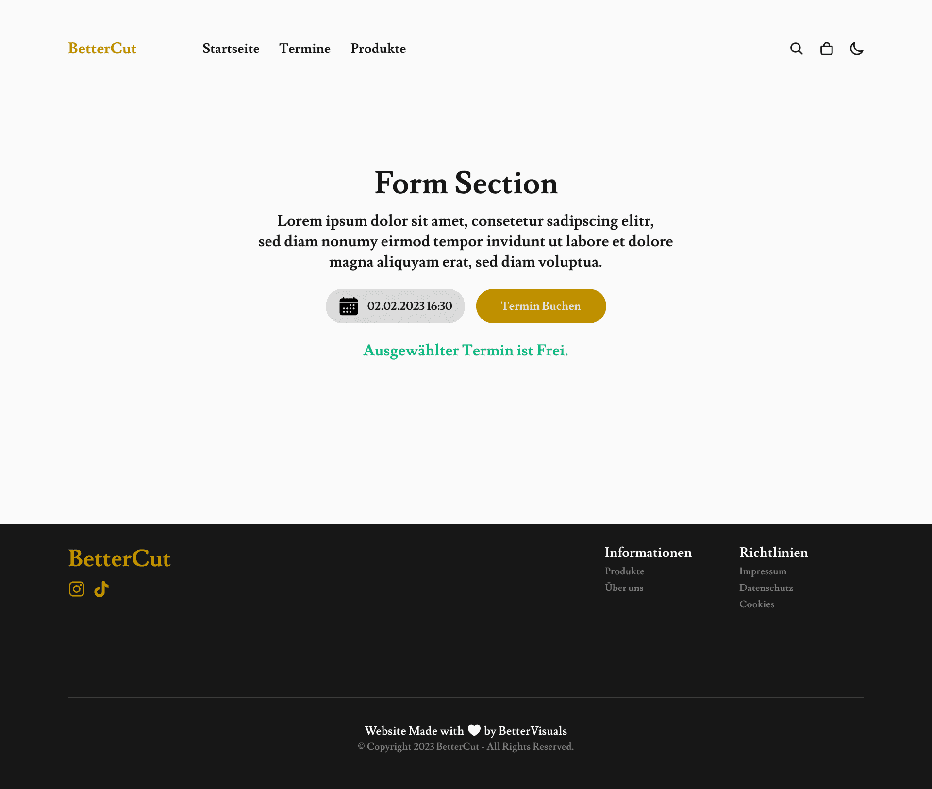 Modernes Webdesign für einen Barbershop media 2
