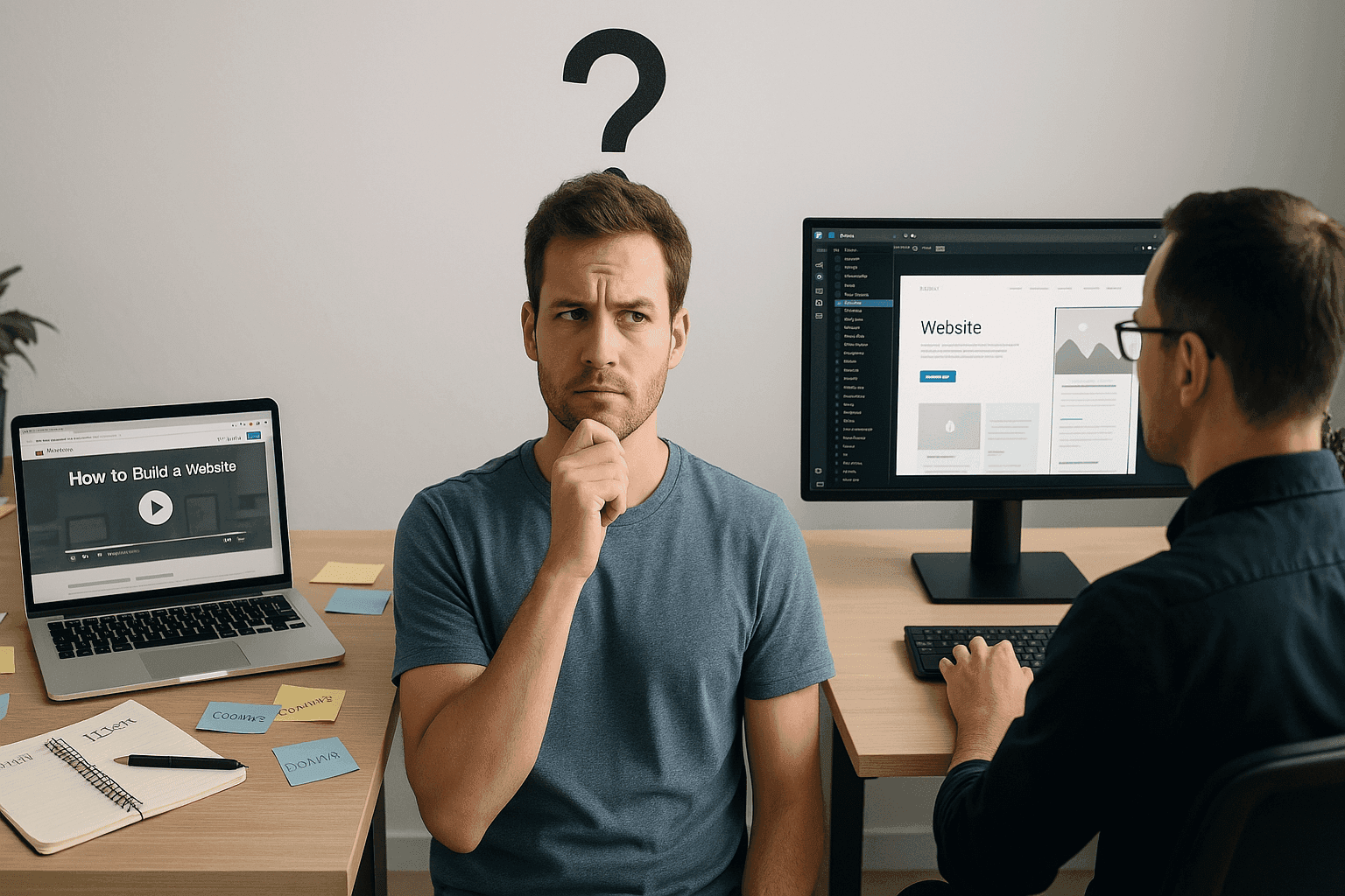 Website selber machen oder machen lassen? – 5 ehrliche Fragen, die du dir stellen solltest thumbnail