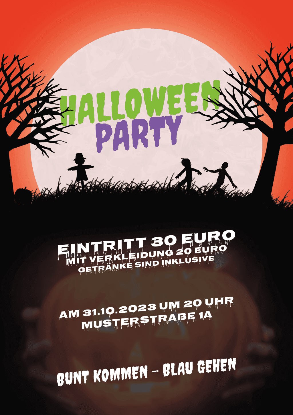 Posterdesign für eine Halloween-Party media 1