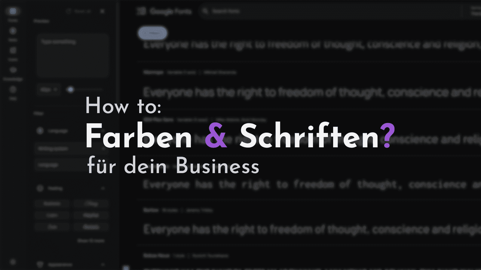 Anleitung: So findest du die richtigen Farben & Schriften für dein Business thumbnail